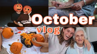 VLOG: pumpkin carving, visiting my grandma, chatty updates 🎃