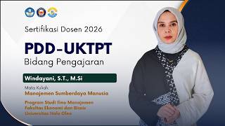 PDD-UKTPT Bidang Pengajaran – Sertifikasi Dosen (SERDOS) 2026 Windayani, S.T., M.Si