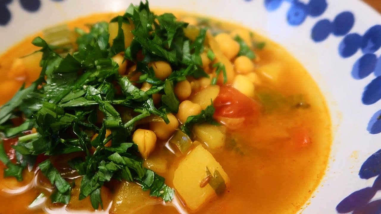 מרק חומוס יווני עם מקס מלכיאל    טבעוני  Vegan ρεβιθόσουπα