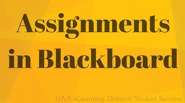 Assignments in Blackboard