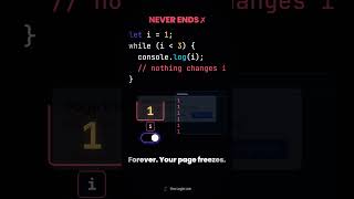This loop NEVER ends #javascript