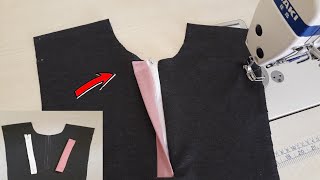 Sew A Zip-Up Neck In Minutessewing Technique For Beginners