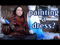 Painting a Dress I Made for Foundations Revealed Contest | Airbrushing an Edwardian Inspired Gown