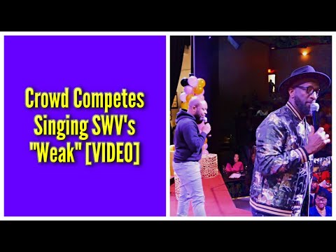 Crowd Competes Singing SWV's "Weak" | Rickey Smiley Karaoke Night: 34th Anniversary Celebration