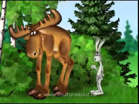 Мультфильм олень и кролик