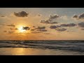 منظر رائع لغروب الشمس على الشاطئ مع موسيقى هادئة#sunset #nature #relaxing  #naturephotography