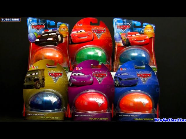 Cars 2 Toys Easter Eggs Lightning McQueen HOLIDAY Edition Rod
