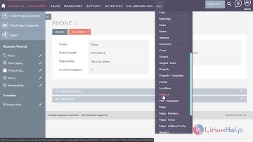 How To Configure the Product and Product Categories In SuiteCRM