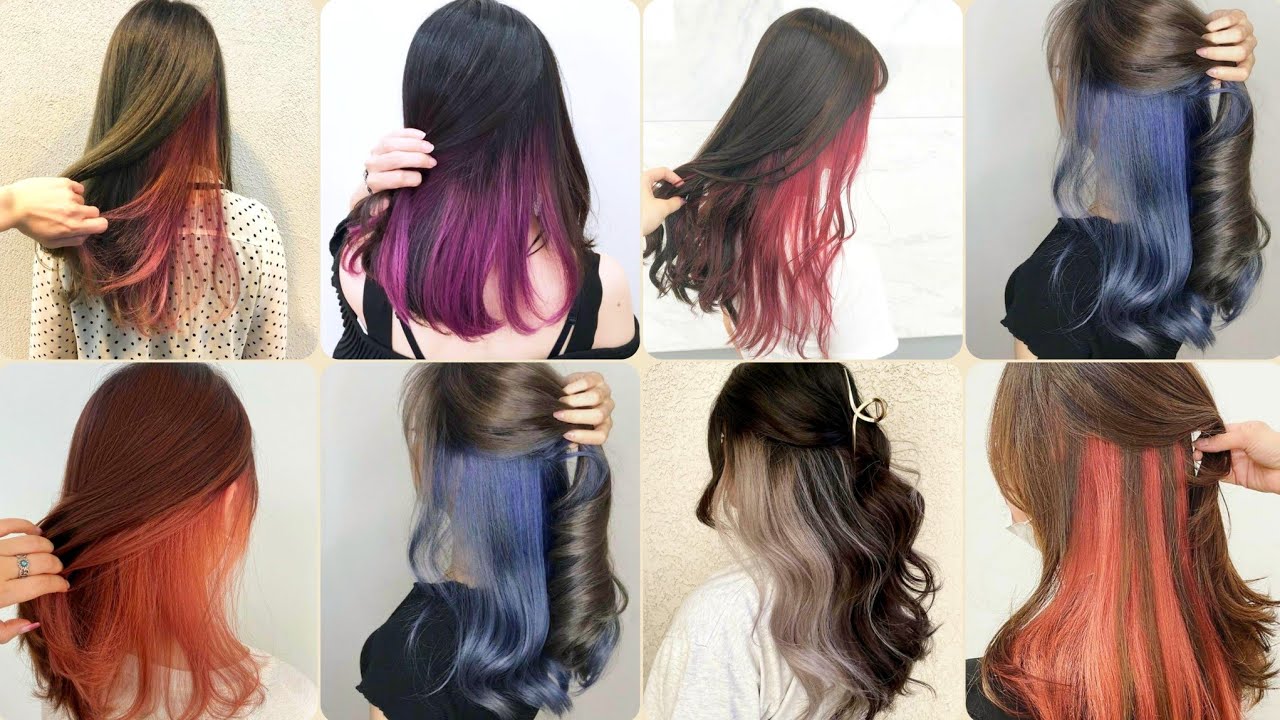 55+ Korean Secret Two-Tone Hair Dye Shade Color Ideas (Hidden Hair Color) -  Youtube