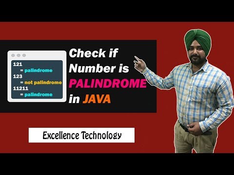 Palindrome in java in hindi with practical example | Excellence Technology