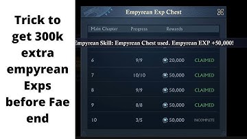 Trick to get 300k extra empyrean exps before Fae end | King of Avalon