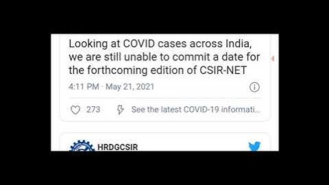 2021 CSIR Net Exam Date Updates | By Nandini Singh