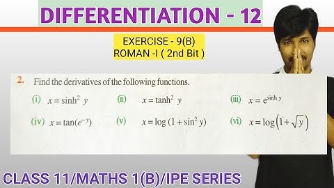 DIFFERENTIATION 12/EXERCISE - 9(B) ROMAN 1 - 2nd Bit/Class 11 maths 1(B)/AP&TS