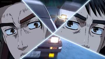 頭文字D Takumi Was Surprised By Shinji Collision Steering Through The Bend To The Finish 