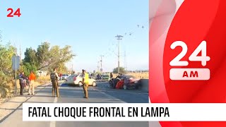 Ambos choferes muertos: fatal choque frontal en Lampa | 24 Horas TVN Chile