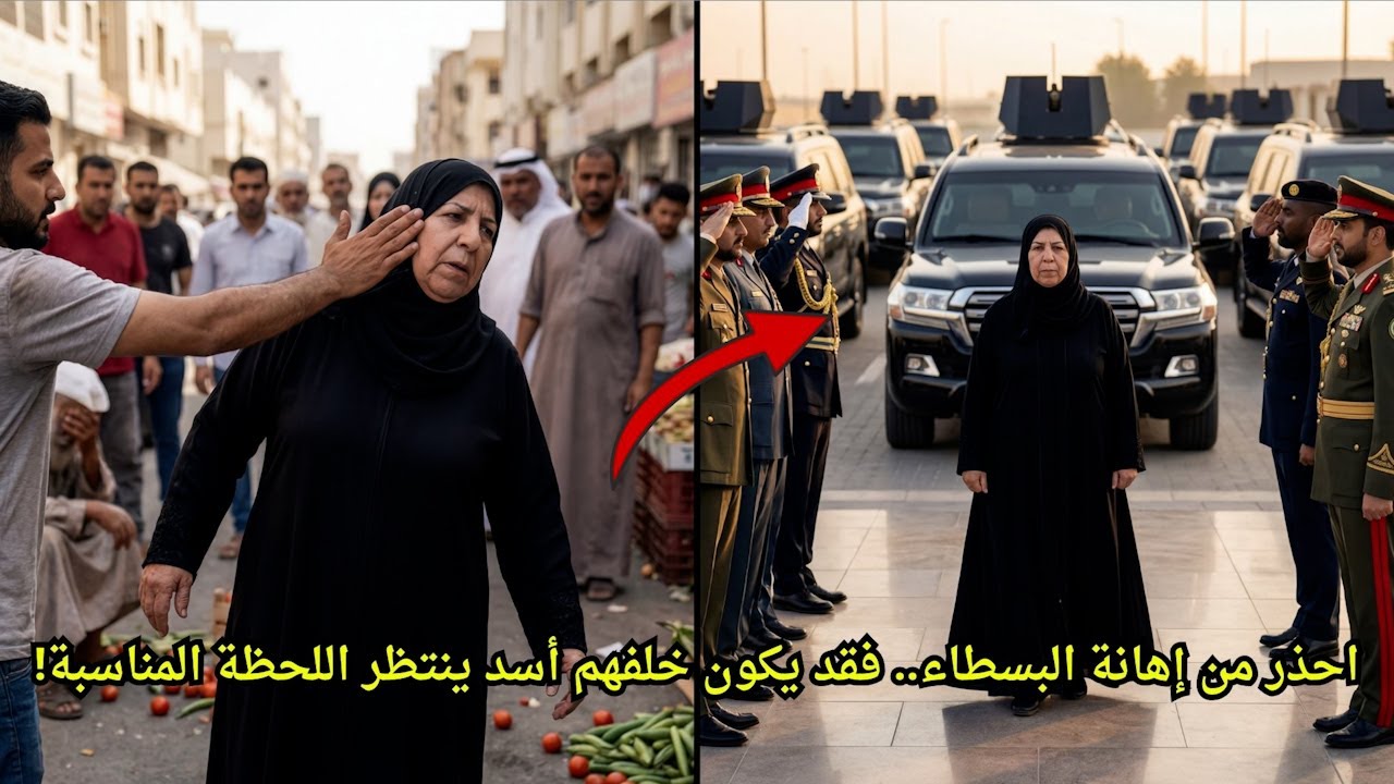 صفع امرأة فقيرة في وسط السوق.. وعندما حضرت سيارات أمن الدولة اكتشفوا هويتها المرعبة!