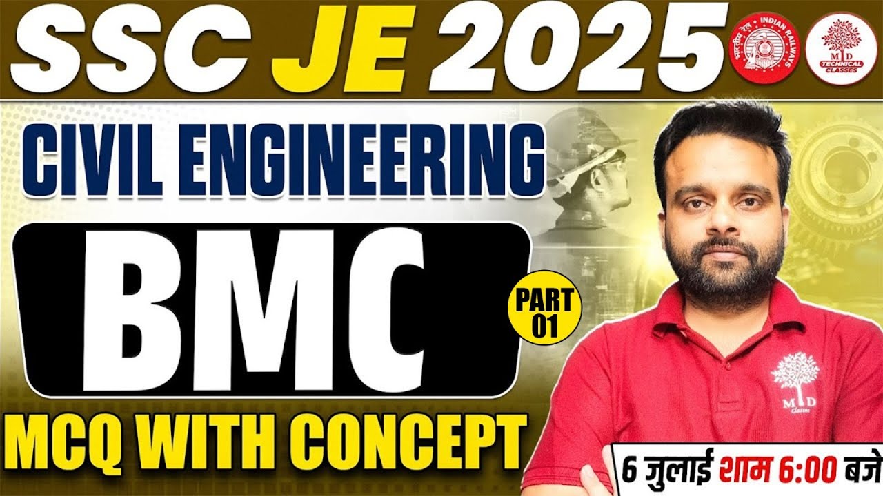SSC JE CIVIL ENGINEERING | SSC JE CIVIL ENGINEERING CLASSES | BMC CIVIL ...
