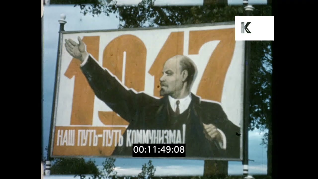 1950s Russia, USSR, Soviet Propaganda, Statues and Posters, Home Movies, 16mm