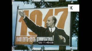 1950s Russia, USSR, Soviet Propaganda, Statues and Posters, Home Movies, 16mm