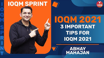 3 Important Tips for IOQM 2021 | IOQM Sprint | IOQM 2021 | IOQM 2021 Preparation | Abhay Sir | VOS