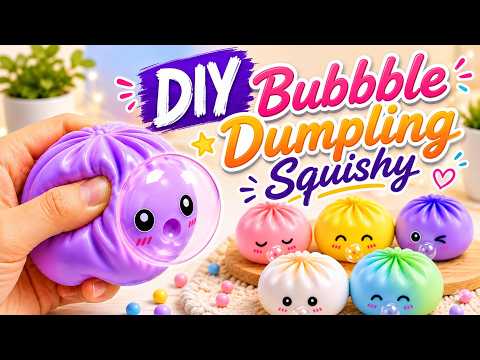DIY Bubble Dumpling Squishy! So Soft & Satisfying 😍