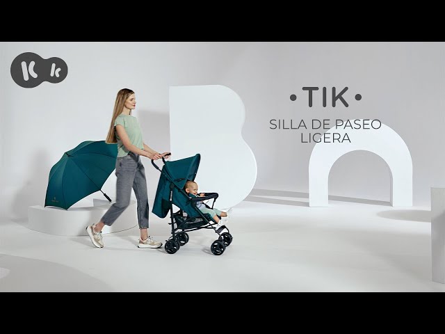 Kinderkraft TIK Silla de Paseo, Carrito para bebé, Posición reclinada y  Tumbada, Carro Plegable, Ligero - 6,5kg, Material Impermeable, Gris