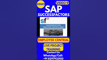 SAP SuccessFactors Employee Central Video 9 #sapsuccessfactorstraining #sapsuccessfactors