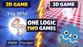 Stop Rewriting Game Logic: How I Use the Same Code for 2D & 3D Games Godot