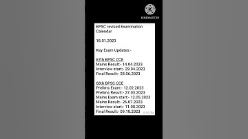 BPSC revised Examination Calendar|Key Exam Updates|67th BPSC CCE|Mains Result|68th BPSC CCE PT 2023|