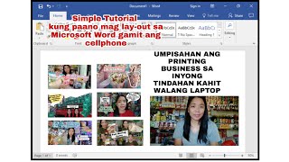 Simple Tutorial sa pag Lay-out ng picture sa Word app gamit ang cellphone screenshot 4