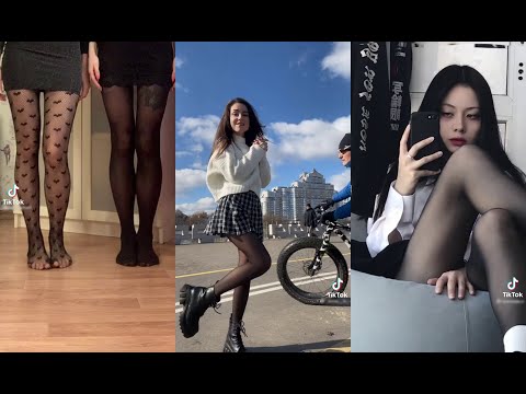 TikTok nylon pantyhose Girls Compilation #288