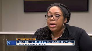 Teenager fights for her life after being hit by a car in Milwaukee