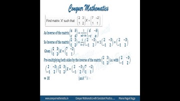 Finding a matrix using the Inverse of another Matrix  - Class 12 Mathematics, Support Material