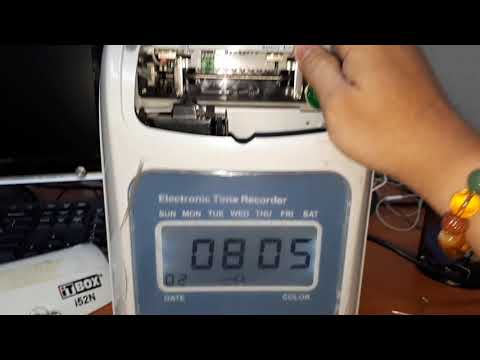 Punch Card Machine Set Time & Date / Masa dan Tarikh | I52N