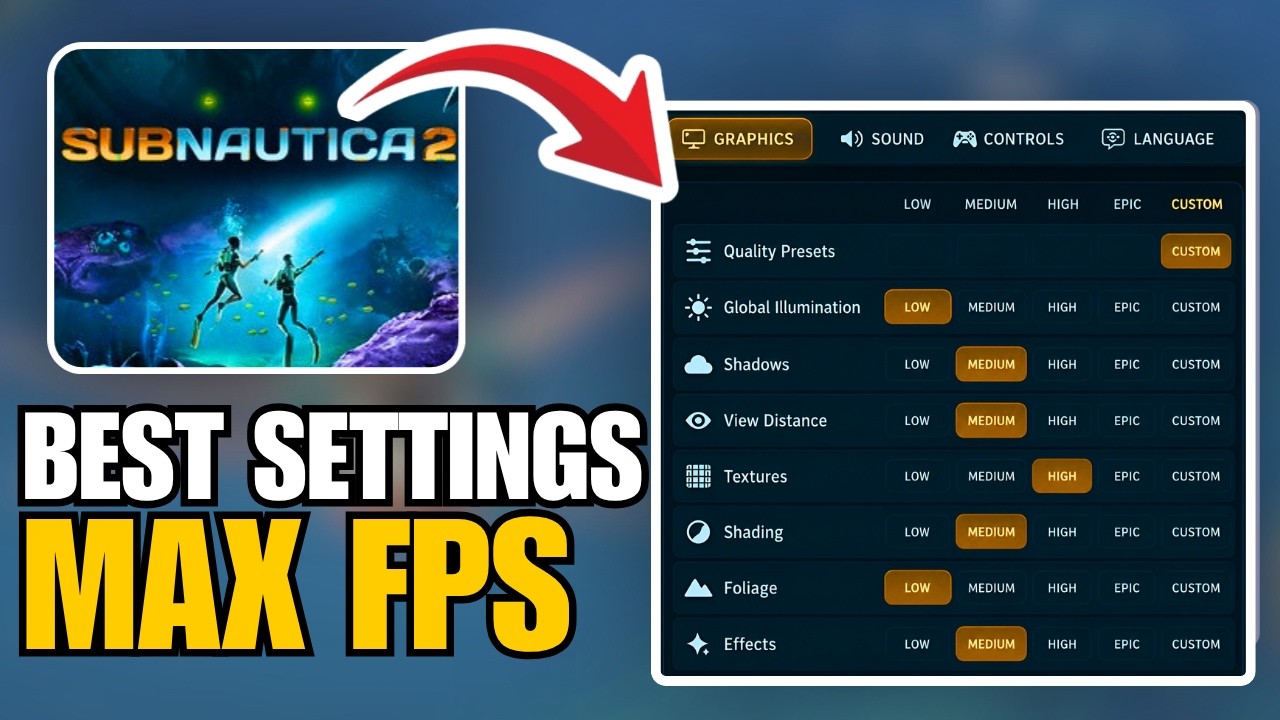 Subnautica 2 - Best Settings Guide (Graphics + FPS) - 2026