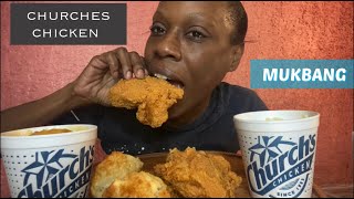 Churches chicken mukbang | coleslaw, mashed potatoes, gravy, fried chicken | mukbang | eat with me screenshot 5