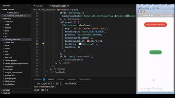 Flutter Toast Message | Flutter | Dart