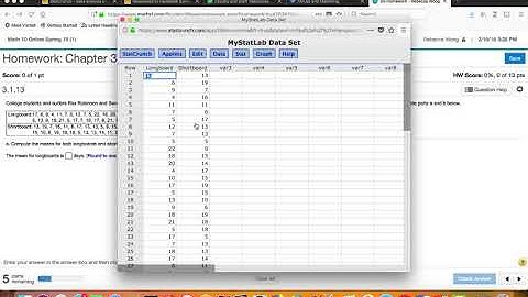 How to Use StatCrunch For HW