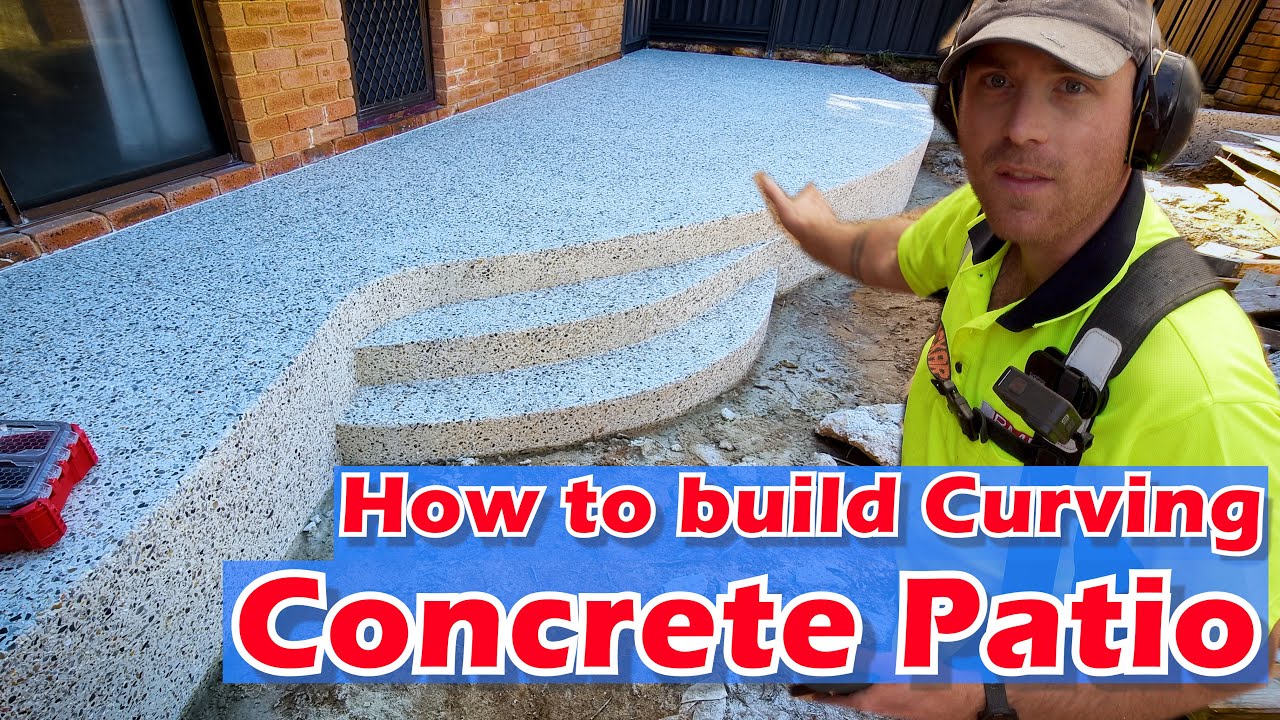 How To Build A Curved Concrete Patio YouTube