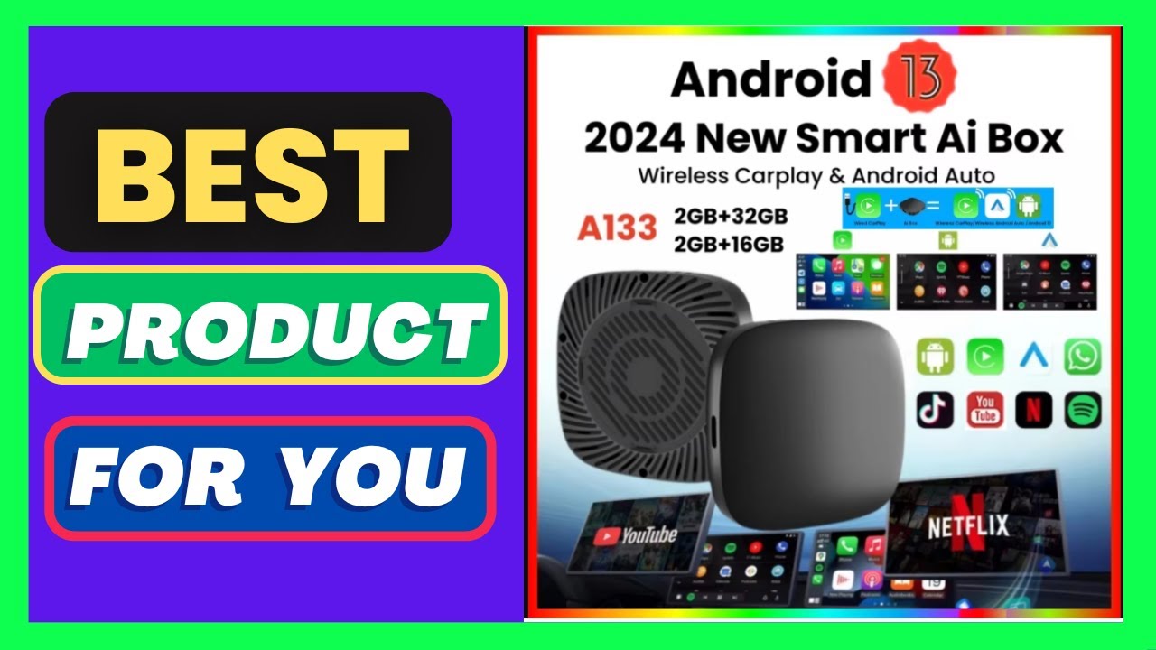 Carplay AI Box Android 13 Wireless Android Auto Smart T