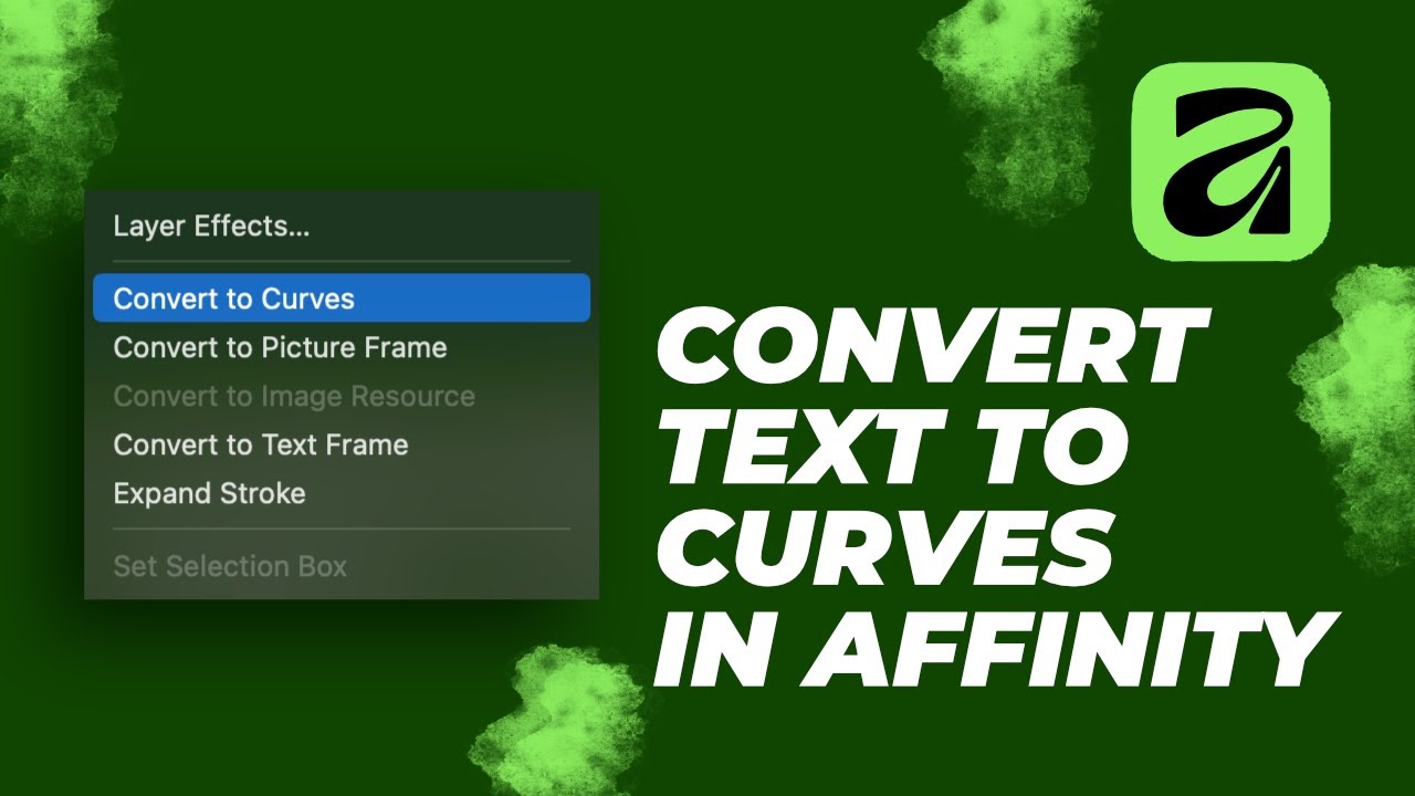 How to Easily Convert Text to Curves in Affinity 3 - YouTube