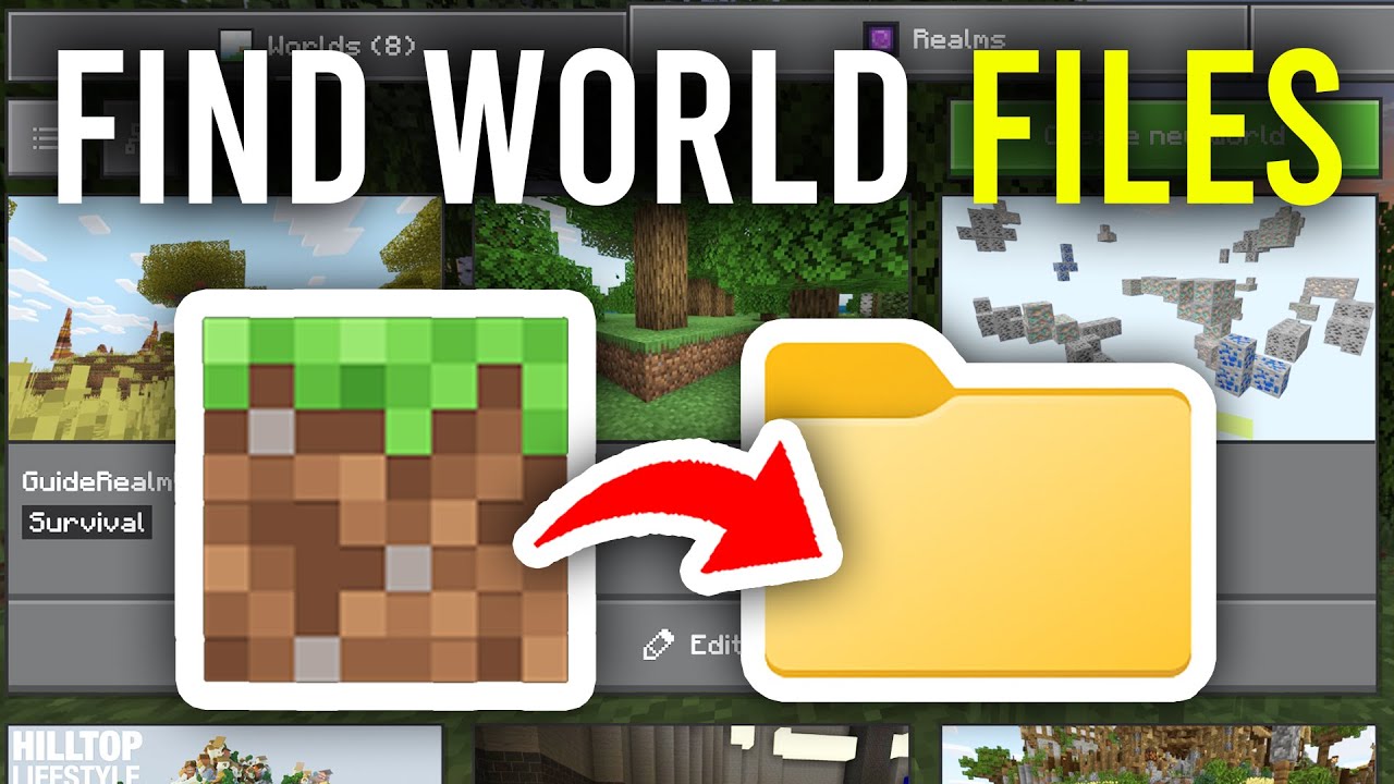 Minecraft World File Names How To Find Minecraft Bedrock World File - Full Guide - YouTube