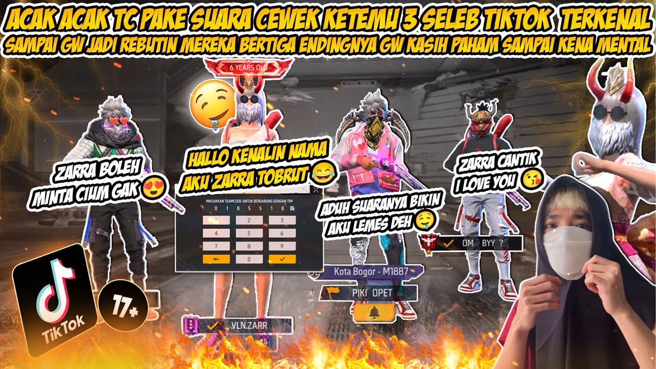 ACAK ACAK TC PAKE SUARA CEWEK KETEMU 3 SELEB TIKTOK TERKENAL SAMPAI GW JADI REBUTAN MEREKA BERTIGA😂