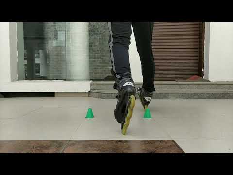 HEEL TOE CRAZY LEGS - INLINE FREESTYLE SKATING. LEVEL-2 TRICK. SLALOM.