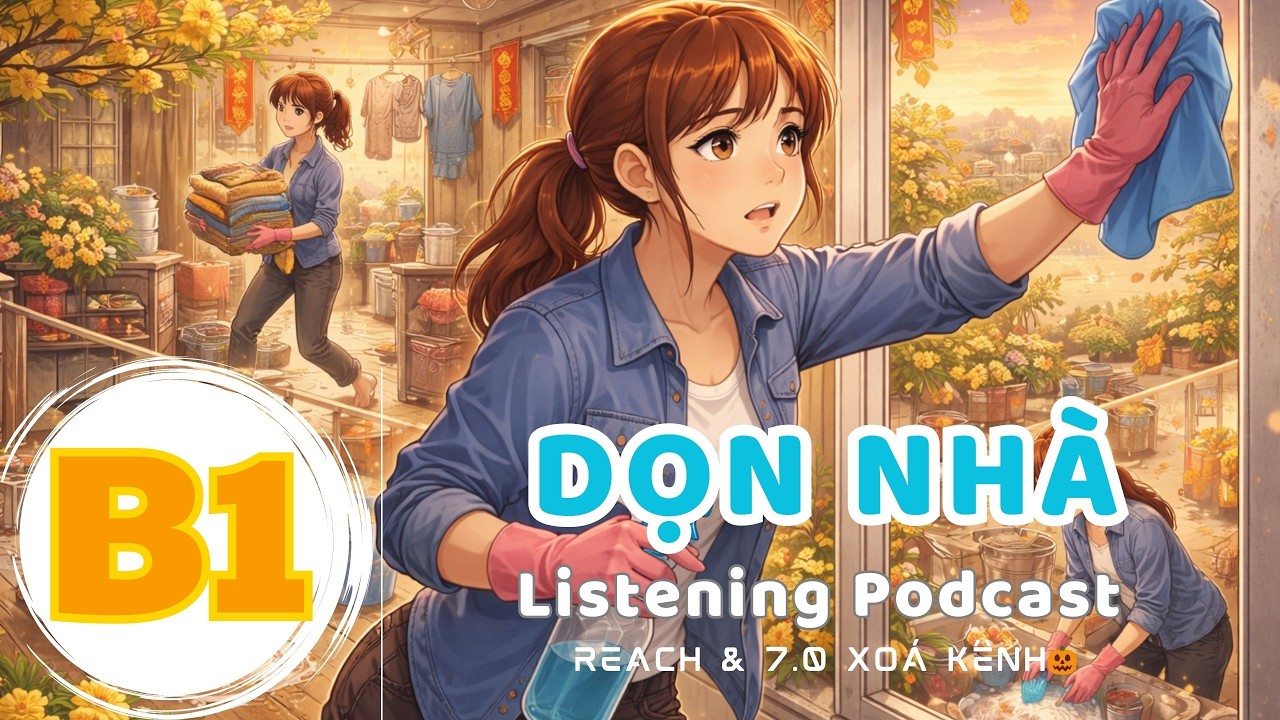 🎧 Практика аудирования на английском языке, уровень B1 - УБОРКА ДОМА - | Подкаст по аудированию н...