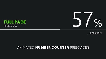 Animated Number Counter Preloader using CSS & Vanilla Javascript