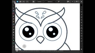 Owl vector using Affinity designer2 #affinitydesigner #owl#beginners #vectorart #owllovers