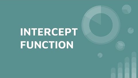 INTERCEPT FUNCTION