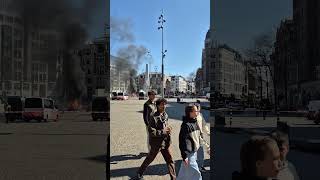 CAR EXPLOSION IN AMSTERDAM DAM SQUARE! 😱 03/04/2025