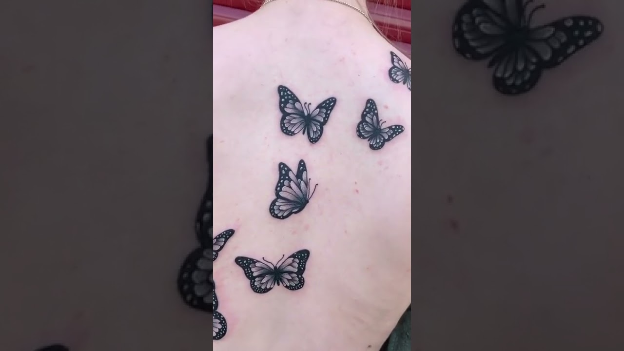 🦋 Cute Butterflies Backpiece By sophiekennedy.tattoos